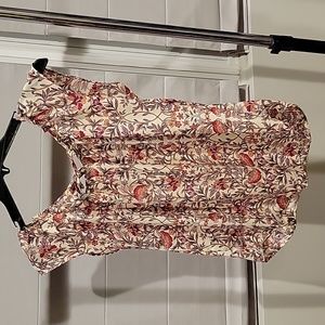 Lauren Conrad Paisley Print Blouse Medium